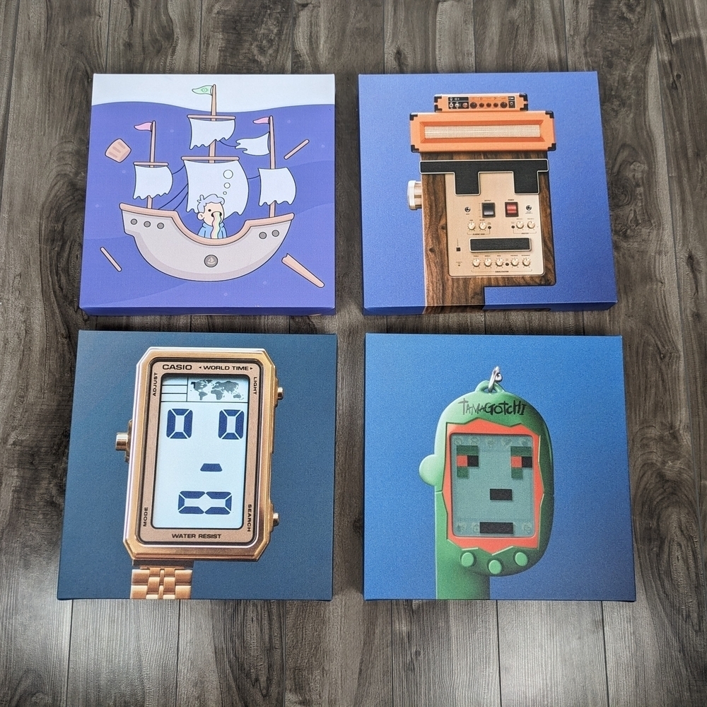 4 Canvas Art Prints Casio Punk NFT Tamagotchi Tech